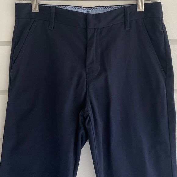 Gap Kids Dressy Uniform Navy Straight Khakis with Washwell Size 10H Husky - Picture 4 of 9